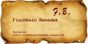 Fischbein Benedek névjegykártya